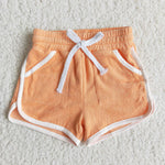 Sherbet Orange Terry Shorts