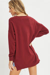 Crushed Cranberries Oversized Sweater