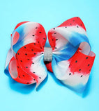 Watermelon Red White and Blue Large Bows