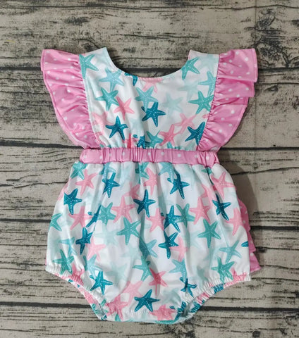 Starfish and Polka Dots Bubble Romper