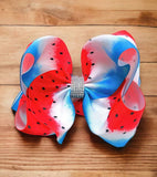 Watermelon Red White and Blue Large Bows