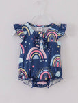 Blue Baby Rainbow Romper