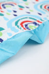 Bringing Rainbows Blue Minky Blanket