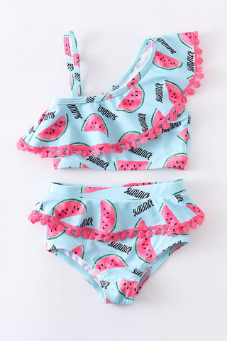 Ready for Water Melon Pom Pom 2-Pc Swim Set