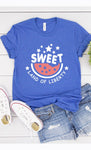 Sweet Land of Liberty Blue Washed Women's Tee