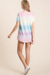 Summer Days Ombre Tie Dye Criss Cross Tee