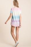 Summer Days Ombre Tie Dye Criss Cross Tee