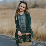 Leaning In Hunter Green Button Down Cardigan