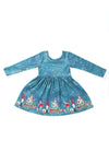 Teal and Grace Nutcracker Ballet Long Sleeve Twirl Dress