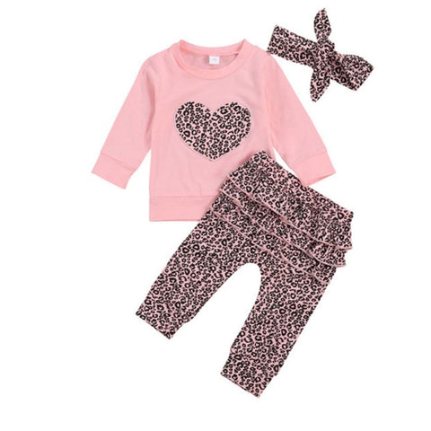 Pastel Pink Leopard 3 Piece Set