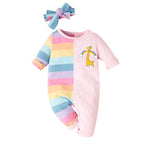 Rainbow Giraffe Onesie Set