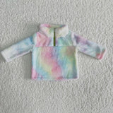 Spring Time Tie Dye Sherpa Pullover