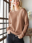 Cocoa Crew Fuzzy Acrylic Sweater