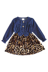 Fierce Denim and Leopard Dress