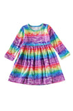 Instant Classic Long Sleeve Tie Dye Dress