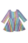 All The Glam Rainbow Twirl Dress