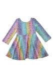 All The Glam Rainbow Twirl Dress