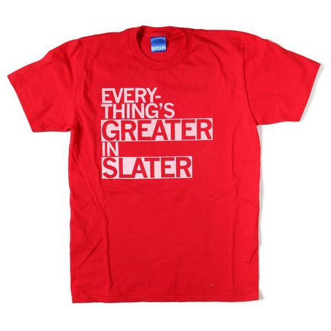 Slater Is Greater Red Adult Tee