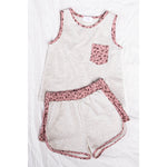 Park Playdate Oatmeal and Pink Leopard 2pc Set