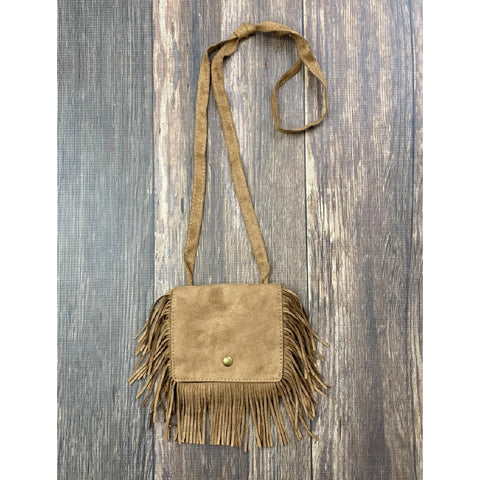 Brown Fringe Girls Purse