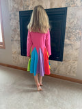 Colors Of The Rainbow Twirl Dress - Pink