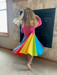 Colors Of The Rainbow Twirl Dress - Pink