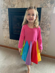 Colors Of The Rainbow Twirl Dress - Pink