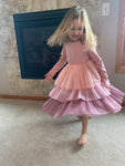 Falling In Love Pink Tri- Colored Tutu Dress