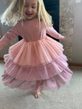 Falling In Love Pink Tri- Colored Tutu Dress