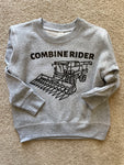 Youth Combine Rider Grey Crew Sweatshirt