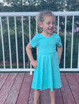 Top of The List Teal Twirl Dress