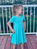 Top of The List Teal Twirl Dress