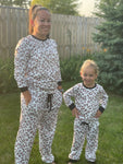 Mommy & Me White Leopard 2pc Set Jammies