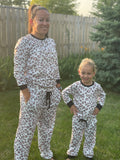 Mommy & Me White Leopard 2pc Set Jammies