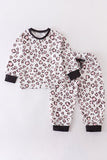 Mommy & Me White Leopard 2pc Set Jammies