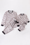 Mommy & Me White Leopard 2pc Set Jammies