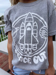 Peace Out Space Grey Youth Tee