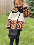 Chill Vibes Fuzzy Sherpa Leopard Pullover