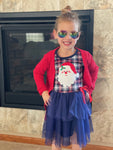 Blue Christmas Plaid Tutu Dress