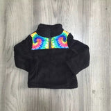 To The Top Tie Dye Black Sherpa 1/4 Zip