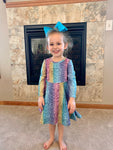 All The Glam Rainbow Twirl Dress