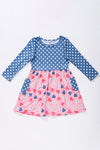 Love Somebody Blue and Pink Heart Dress