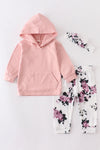 Baby Pink and Floral 3 PC Baby Set