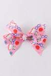 Back to School Pink Hair Bow