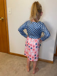 Love Somebody Blue and Pink Heart Dress