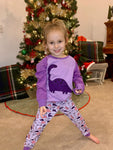 Purple Dino Jammies 2 Piece Set