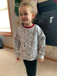 Snow Fun Grey Crew Sweatshirt