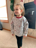 Snow Fun Grey Crew Sweatshirt