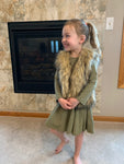 Little Fashionista Gold Faux Fur Vest