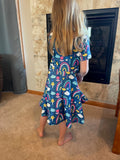 Rainy Days Bring Flowers and Rainbows Twirl Dress